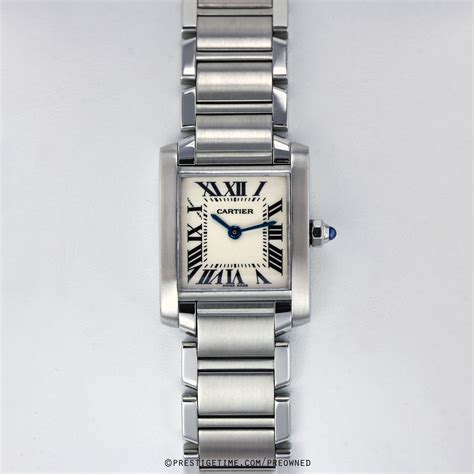 cartier tank francaise small pre owned|cartier tank francaise chronoflex.